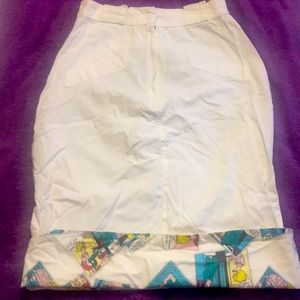 Vintage 80’s white comic skirt